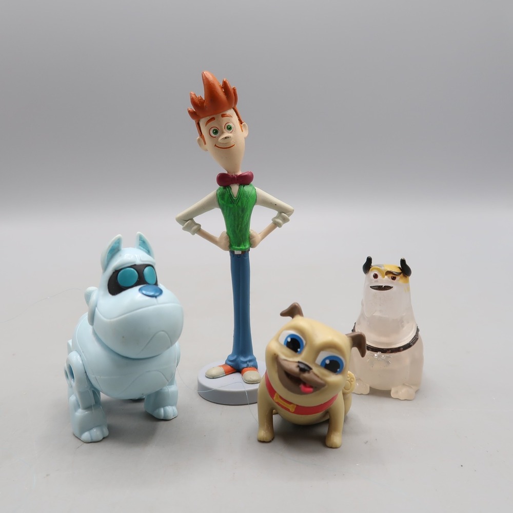 Disney Junior Puppy Dog Pals Figures Friends Toy Lot Of 4 Bingo Rolly Bob A.R.F